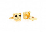 Bulldog Cuff Links Golden Novelty Animal Dog
