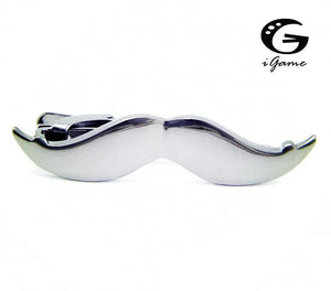 iGame Mustache Tie Clip Silver Brass Material Beard