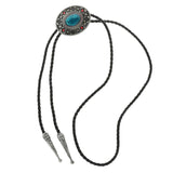 Western Cowboy Flower Necklace Bolo Tie