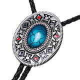 Western Cowboy Flower Necklace Bolo Tie