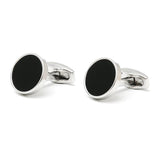 Men's Silver Round Button Cufflinks XK23007
