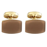 Geometric Shirt Cufflinks for Mens Cat's Eye Cuff Links Button