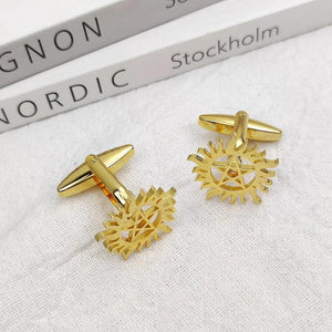 Personalized Sun Pentagram Cufflink for Men