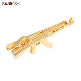 Gold AK-47 Gun Tie Clips for Mens Necktie Clamp Clasp