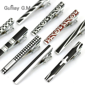 Classic Meter Tie Clips Copper Tie Bar Enamel Tie Collar Pin Crystal