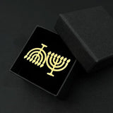 Jewish Menorah Jerusalem Cufflinks for Men Women Suit Set Hanukkah Gift