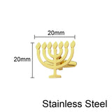 Jewish Menorah Jerusalem Cufflinks for Men Women Suit Set Hanukkah Gift