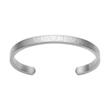 Hollow Roman Numeral Titanium Steel Bangle