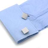 Square Brass Wire-drawing Cuff Links Golden Cufflinks