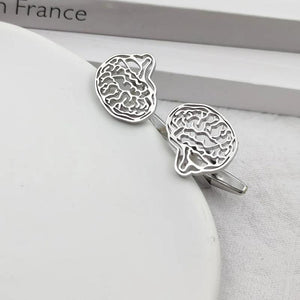 Stainless Steel Brain Cuff Link for Men Shirt