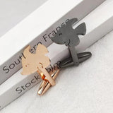 Small Fish Pattern Men Shirt Cufflink Stainless Steel Wedding Groomsmen Gift