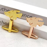 Small Fish Pattern Men Shirt Cufflink Stainless Steel Wedding Groomsmen Gift