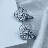 Black Stainless Steel Square Cufflink for Men