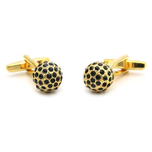 iGame Crystal Cuff Links Brass Material Golden Stone Ball Cufflinks