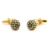iGame Crystal Cuff Links Brass Material Golden Stone Ball Cufflinks