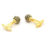 iGame Crystal Cuff Links Brass Material Golden Stone Ball Cufflinks