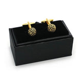 iGame Crystal Cuff Links Brass Material Golden Stone Ball Cufflinks