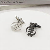 Adinkra Gye Nyame Cufflinks for Men - Stainless Steel Ethnic Jewelry
