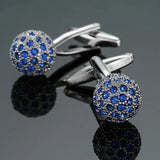 Golden Crystal Ball Cufflink Buttons High Shirt Cufflinks for Men