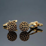Golden Crystal Ball Cufflink Buttons High Shirt Cufflinks for Men