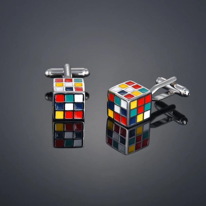 Classical Gems Retro Pattern Cufflinks Wedding Business
