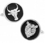 iGame Men Gift Animal Cufflinks Bull & Bear Market