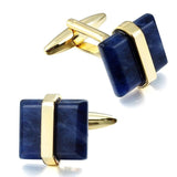Stone Cufflinks for Mens Shirt French Cuff Links Wedding Party Jewelry