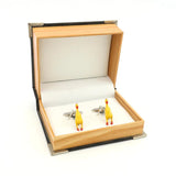 iGame Screaming Chicken Cuff Links Yellow Brass Material
