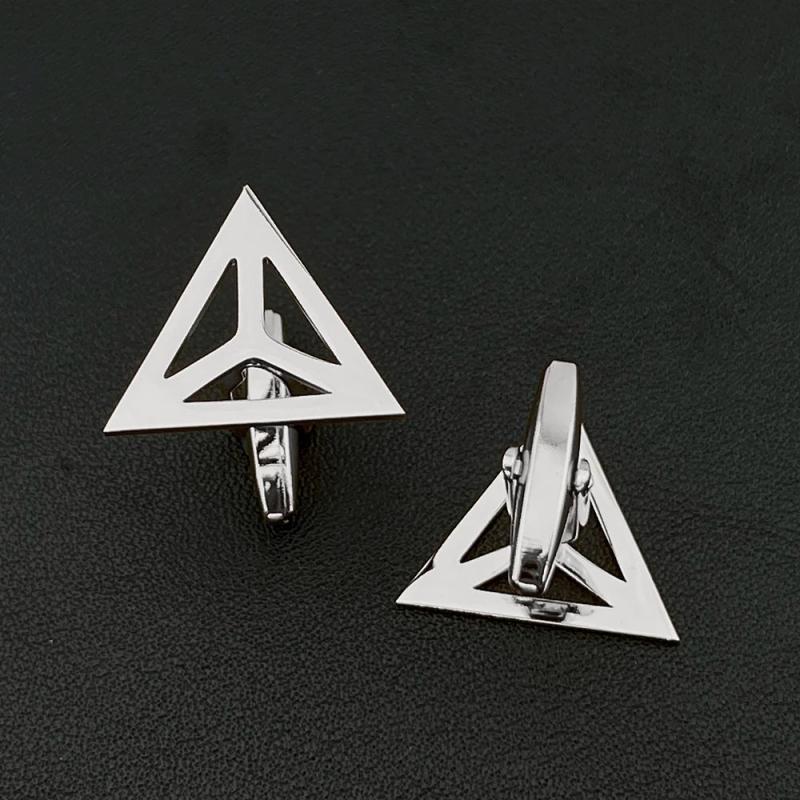 Triangle Symbol Stainless Steel Mens Cufflinks