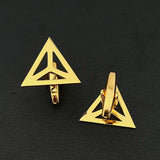 Triangle Symbol Stainless Steel Mens Cufflinks