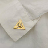 Triangle Symbol Stainless Steel Mens Cufflinks