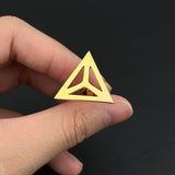 Triangle Symbol Stainless Steel Mens Cufflinks