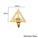 Triangle Symbol Stainless Steel Mens Cufflinks