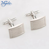 Classic Silver-color Laser Cufflink Party Wedding Suit Shirt Button Cufflink
