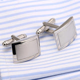 Classic Silver-color Laser Cufflink Party Wedding Suit Shirt Button Cufflink