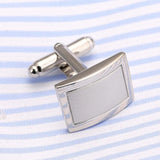 Classic Silver-color Laser Cufflink Party Wedding Suit Shirt Button Cufflink