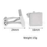 Cufflinks for Men XK18S305 Square Buttons Dress Shirt Cuff Links Wedding