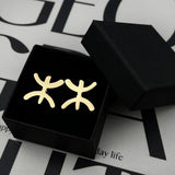 Berber Symbol Tattoo Amazigh Cufflinks Men Women Stainless Steel Ethnic