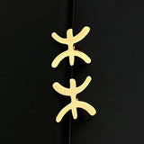 Berber Symbol Tattoo Amazigh Cufflinks Men Women Stainless Steel Ethnic