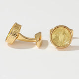 Mens Personalized Round Cufflinks XK21S038