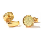 Mens Personalized Round Cufflinks XK21S038