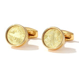 Mens Personalized Round Cufflinks XK21S038