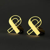 LGBT Ribbon Cufflinks for Men Women Shirt Clasp Clips Stainless Steel