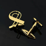 LGBT Ribbon Cufflinks for Men Women Shirt Clasp Clips Stainless Steel