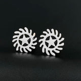 ADINKRA Transformation Cuff Links Stainless Steel Vintage Amulet Ethnic Jewelry