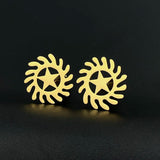 ADINKRA Transformation Cuff Links Stainless Steel Vintage Amulet Ethnic Jewelry