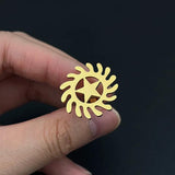 ADINKRA Transformation Cuff Links Stainless Steel Vintage Amulet Ethnic Jewelry