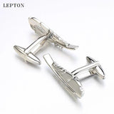 Feather Cufflink Tie Clip Lepton Feather Cuff Shirt Men Cufflinks