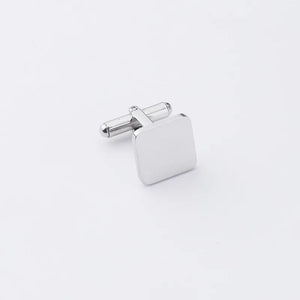 Men's Stainless Steel Square Cufflinks Customizable Logo Tie Clip