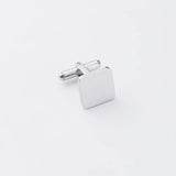 Men's Stainless Steel Square Cufflinks Customizable Logo Tie Clip